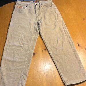 Men’s skate wide leg khaki corduroy pants. 30x30